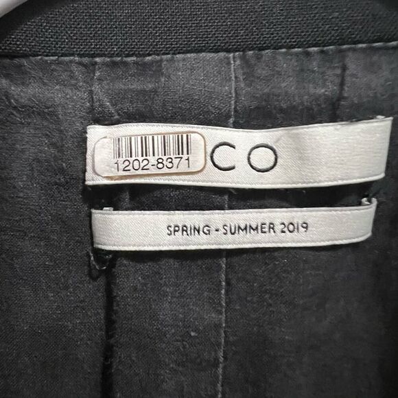 Co Collection Black double breasted virgin wool blazer vest size small - Picture 13 of 13